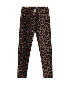 knitted tiger legging meisjes broek bruin