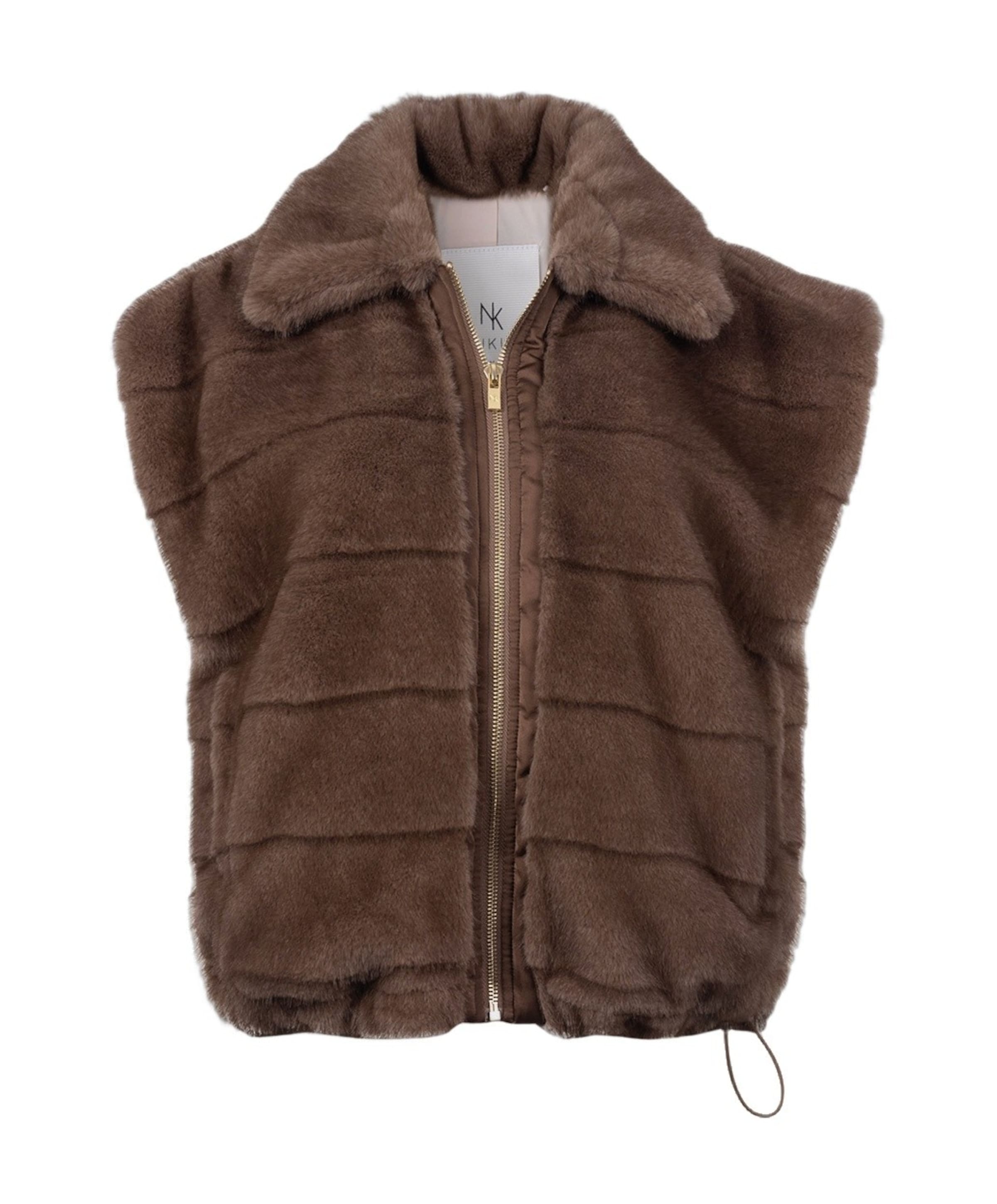 Dames gilet bruin