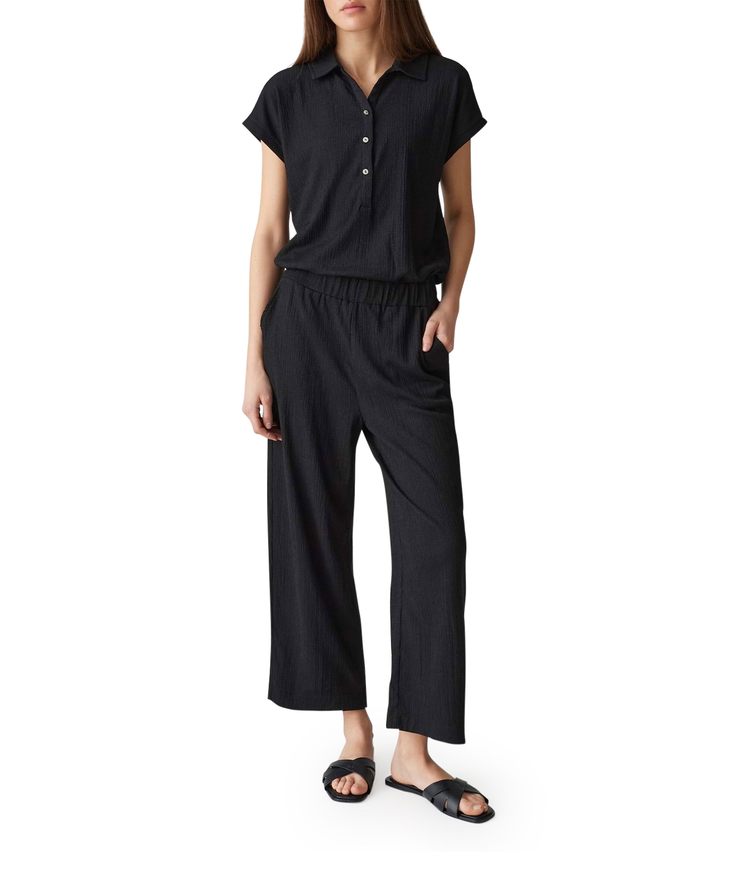 Melti polo jumpsuit zwart