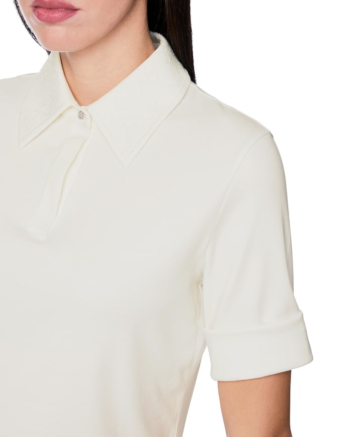 Dames polo ecru