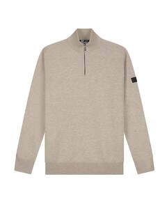 Heren trui met rits beige