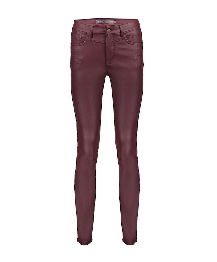 Coated jeans bordeaux