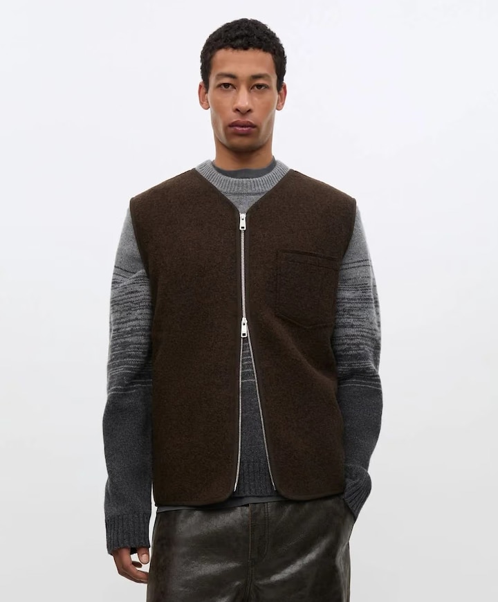 Heren bodywarmer bruin