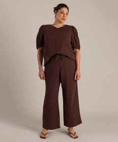Dames blouse bruin