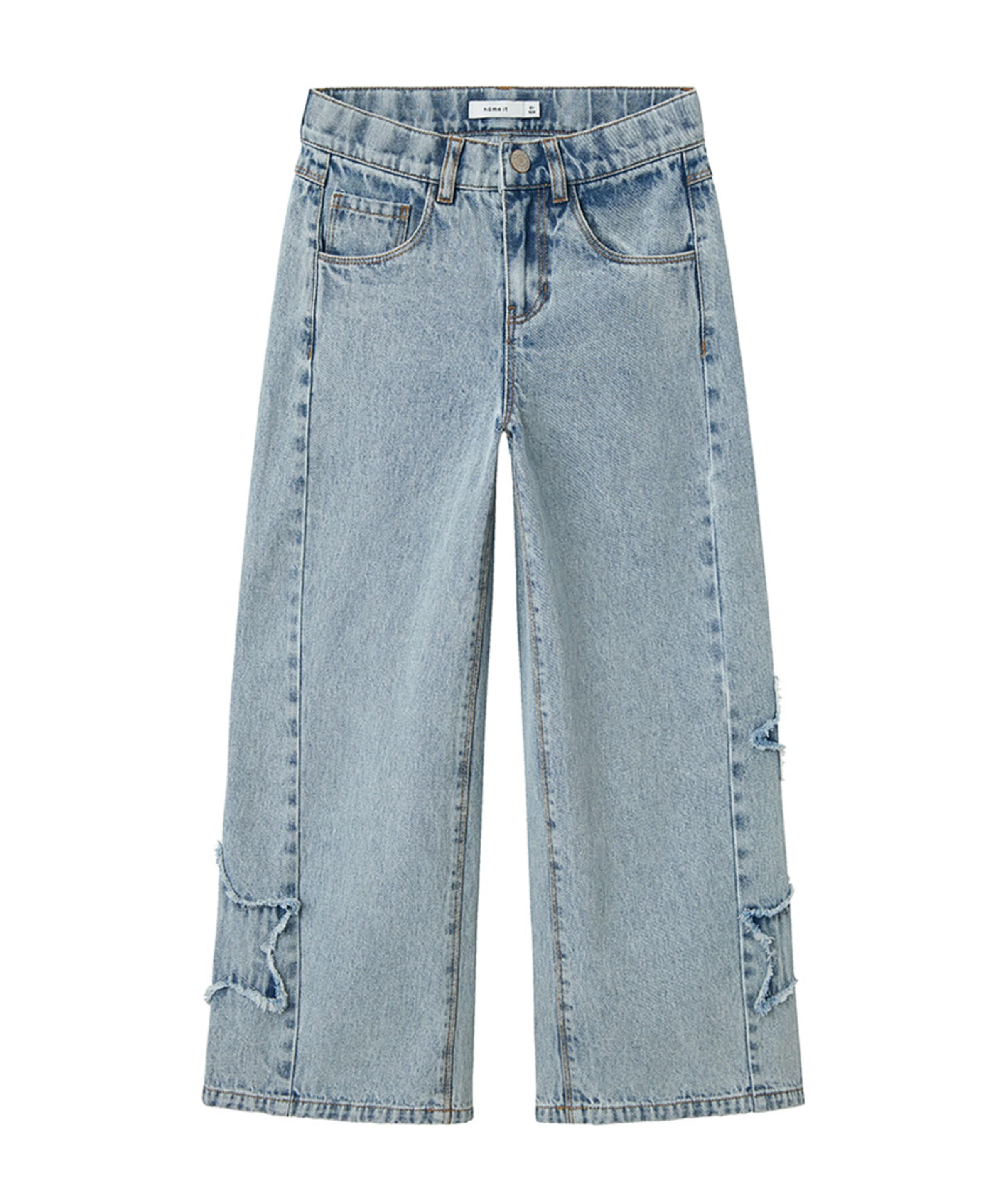 NKFBELLA SKATER DESTROY JEANS 5288- meisjes jeans blauw