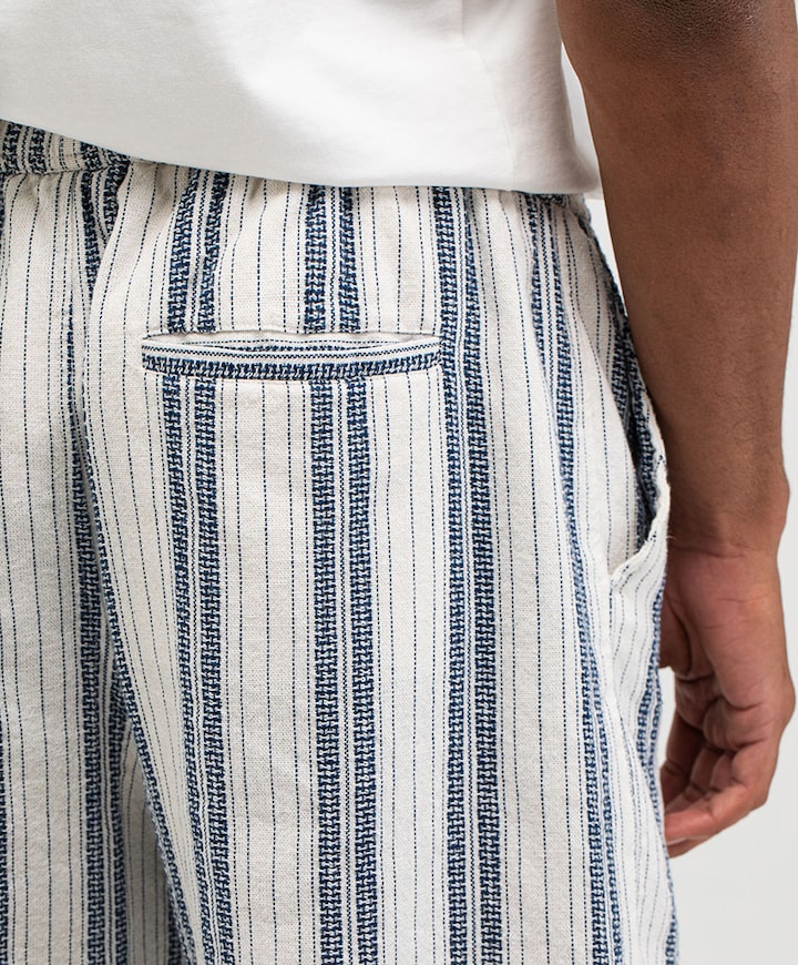 Alex Stripe Short heren korte broek blauw