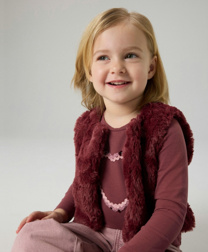 Meisjes gilet bordeaux