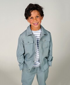 Jongens overhemd lange mouw groen