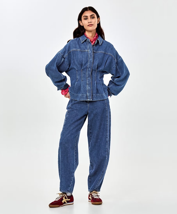 Dames blouse blauw