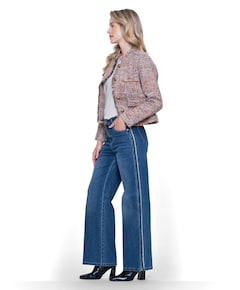 Tape dames jeans blauw