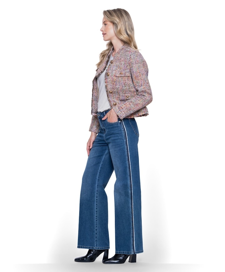 Tape dames jeans blauw