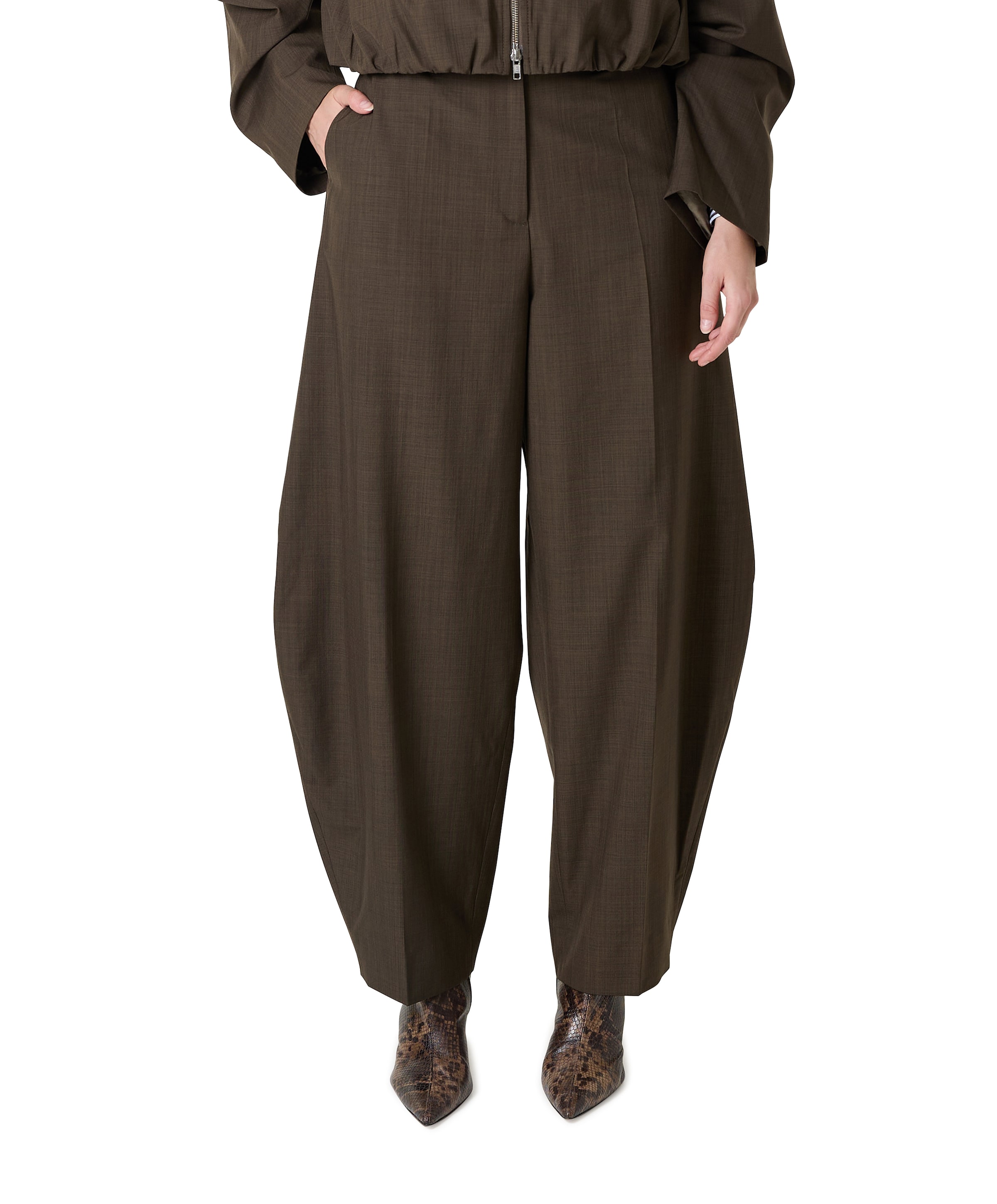 Dante Mid waist Pants dames broek groen