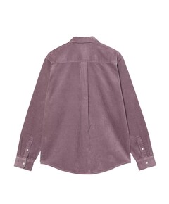 Heren overhemd lange mouw paars