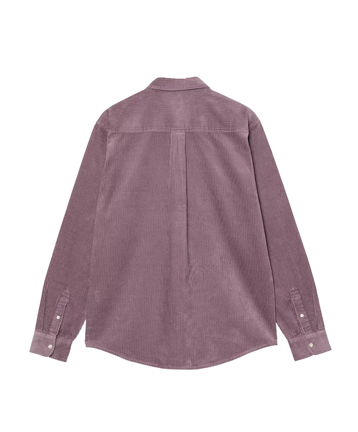 Heren overhemd lange mouw paars