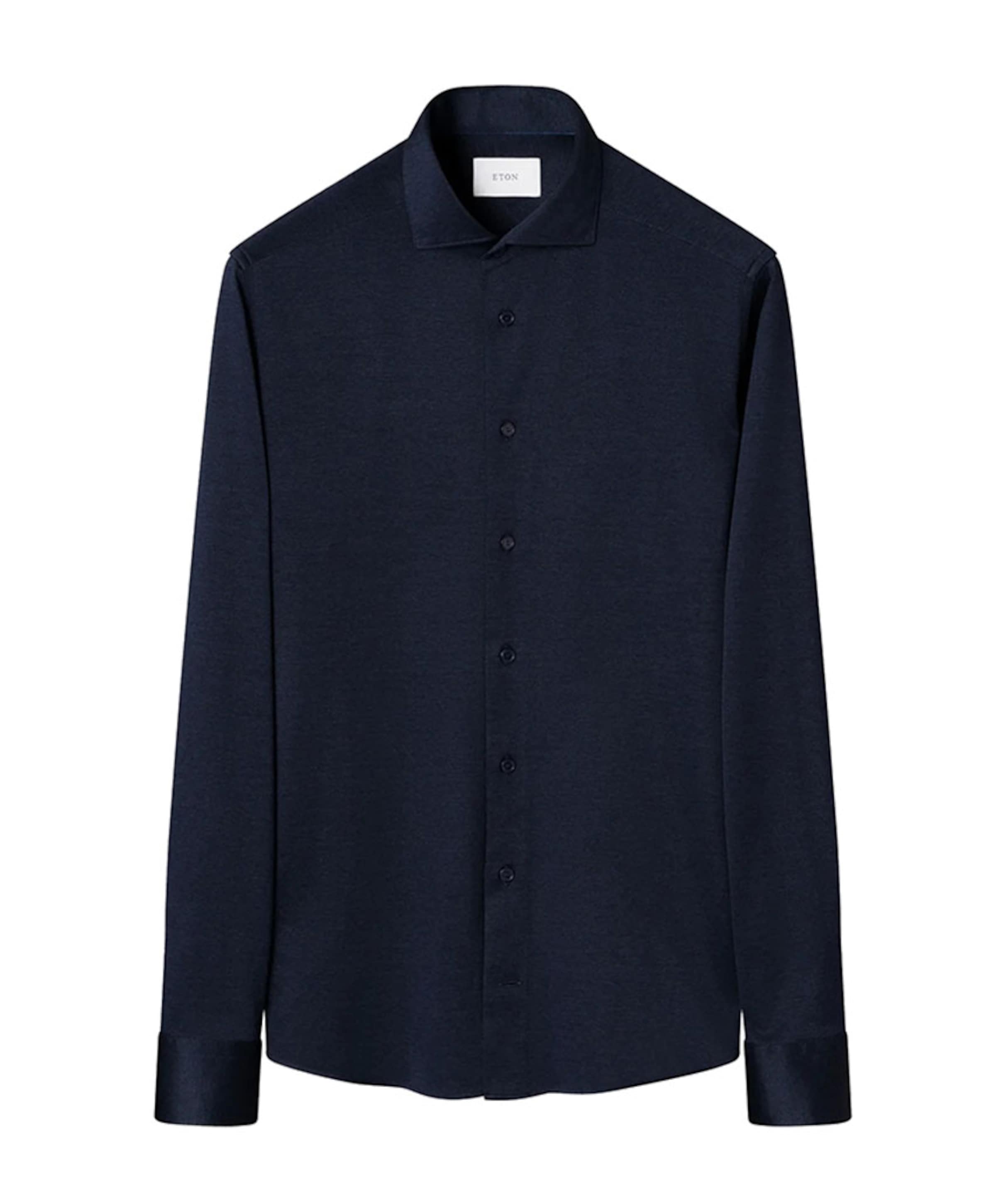 Heren overhemd lange mouw blauw