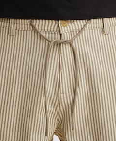 RELAXED STRIPED heren korte broek beige