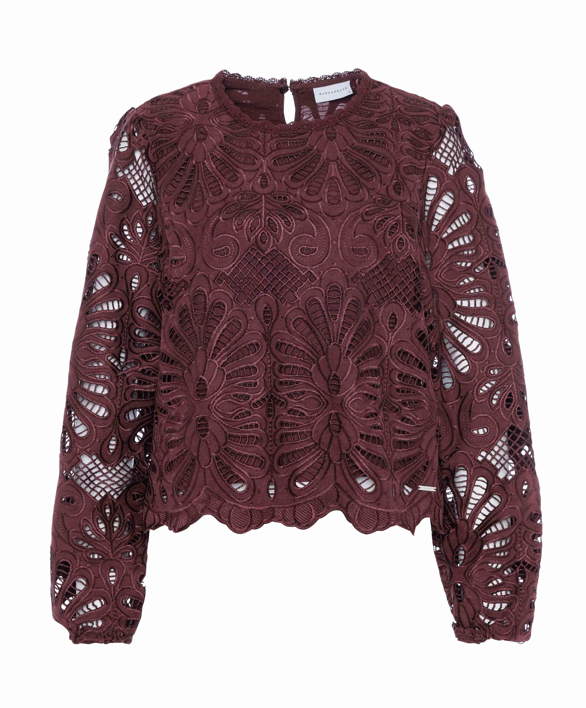 Dames blouse bordeaux