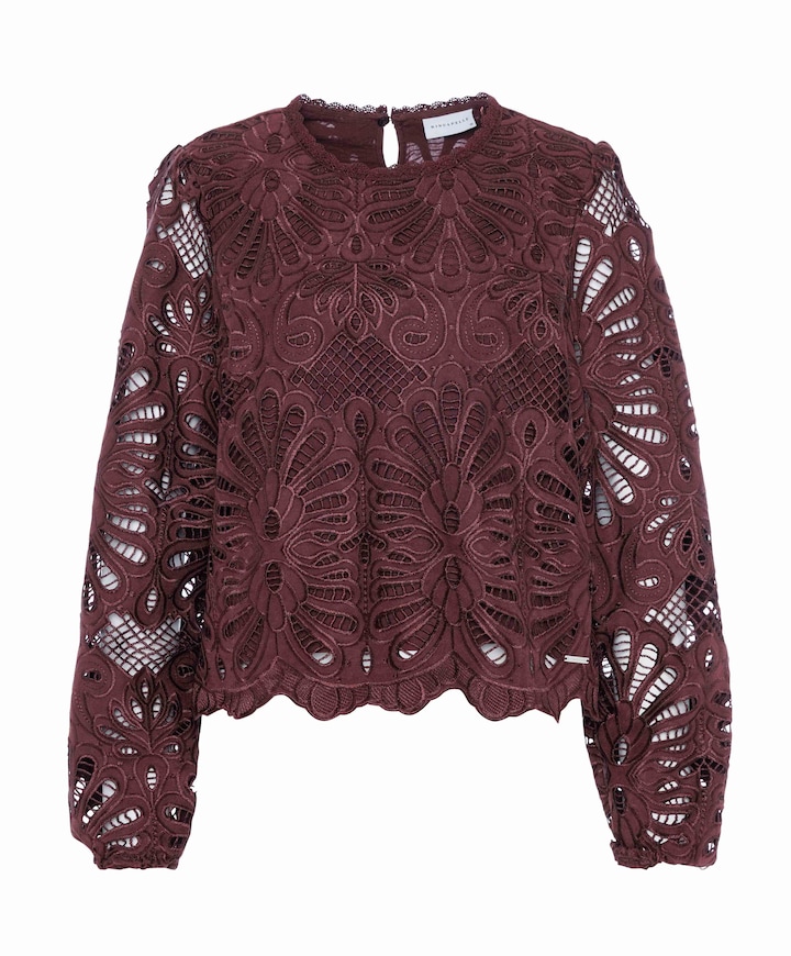 Dames blouse bordeaux