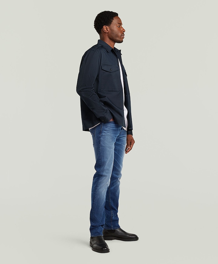 Heren overshirt blauw