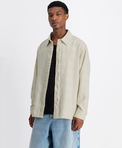 Heren overhemd lange mouw ecru