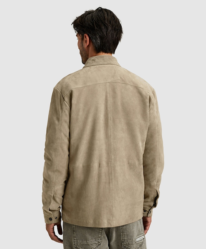 Overshirt lange mouw beige