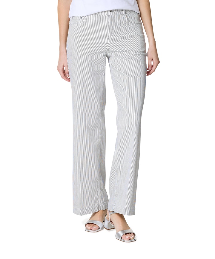 Hose Wide leg Feminine dames broek ecru