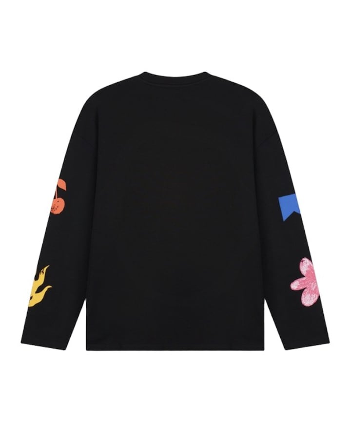 Heren longsleeve zwart