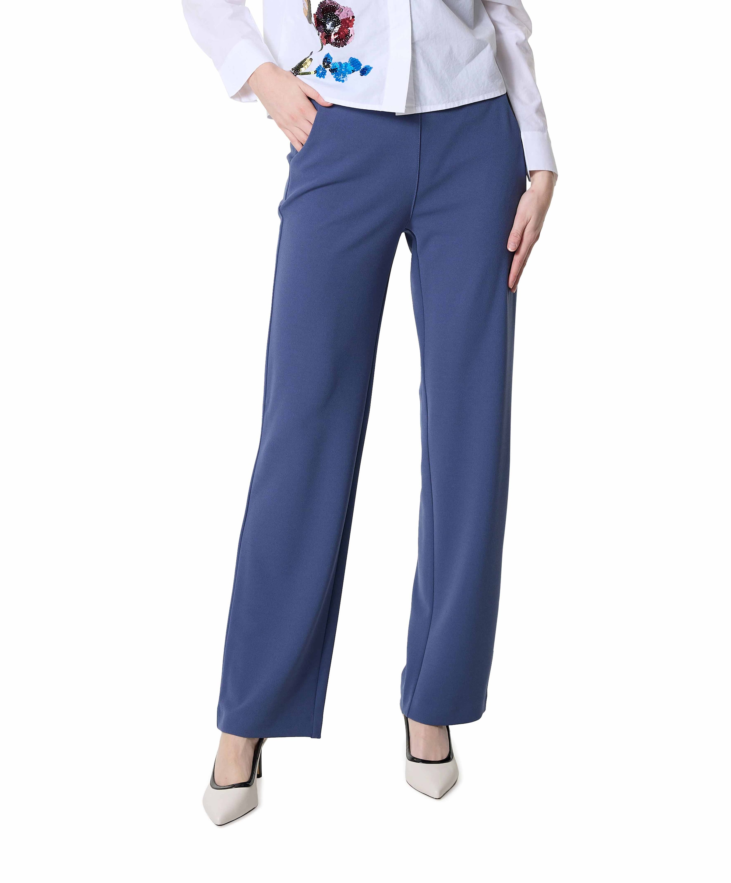 Scarlet Wide Leg dames broek blauw