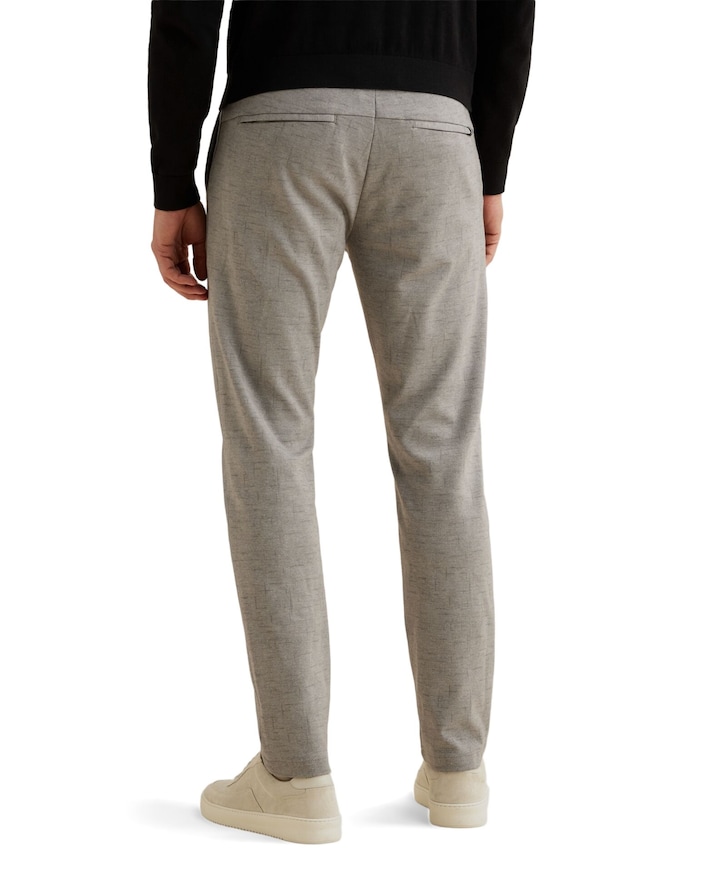 V11 CHINO PRINTED LINEN STRUCTURE heren broek beige
