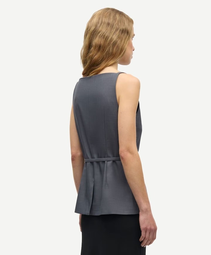 Dames gilet grijs