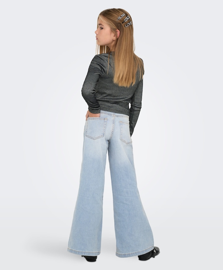 KOGCALIFORNIA MW WIDE FLARED AKM217 meisjes jeans blauw