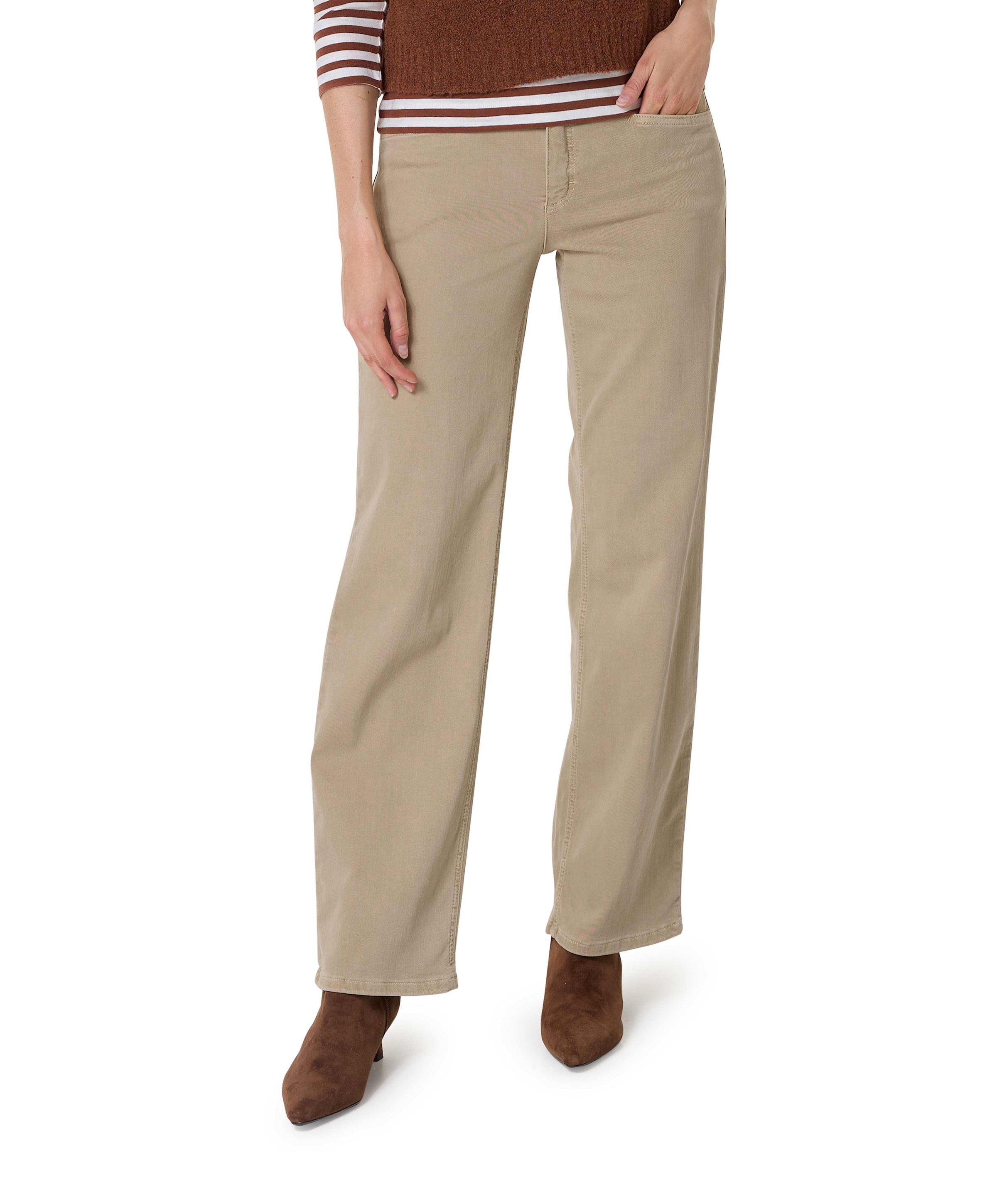 Liv Straight dames broek beige