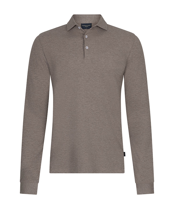 Heren polo beige
