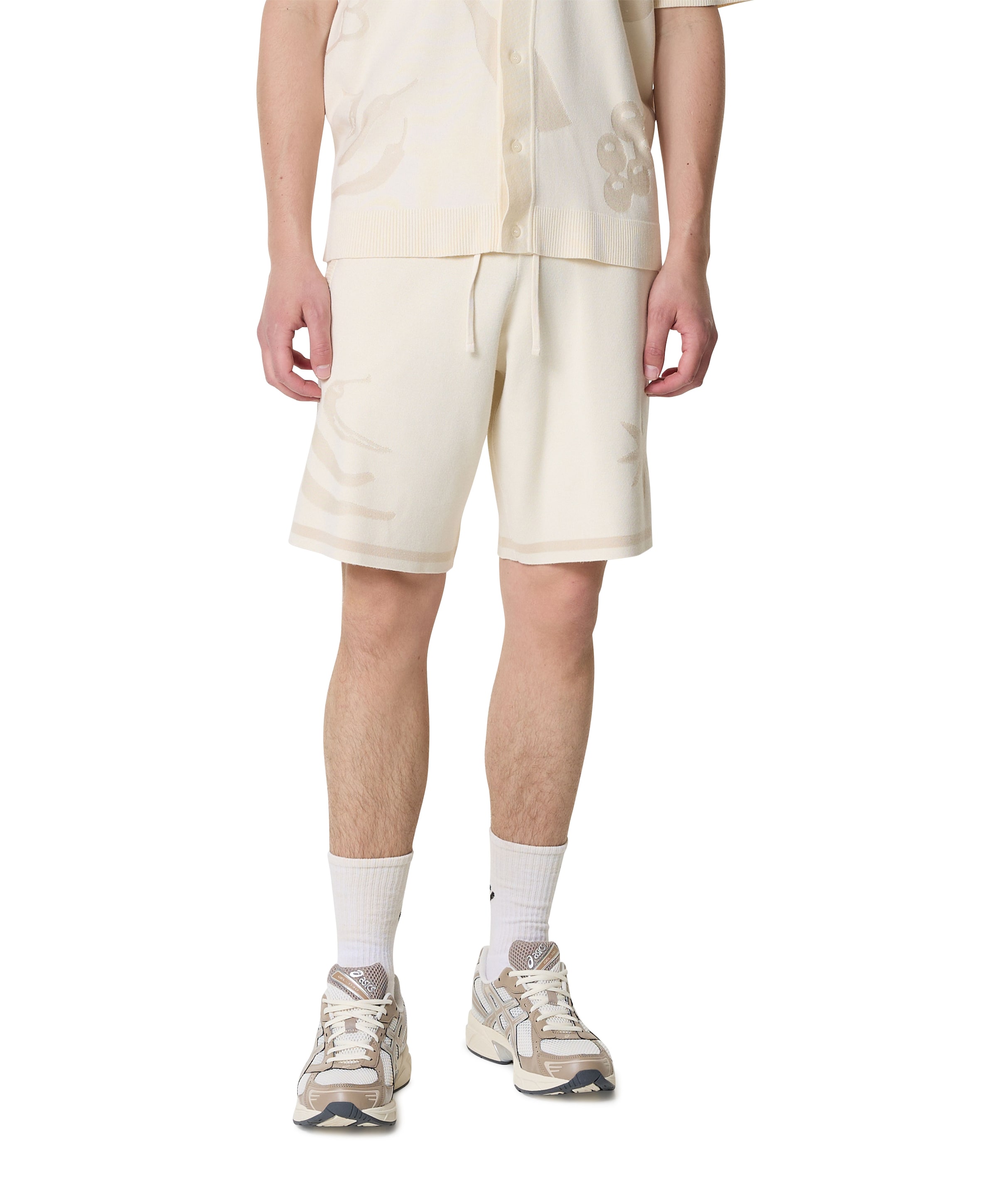 Knit Shorts Breaking Bread heren korte broek ecru