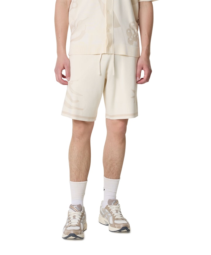 Knit Shorts Breaking Bread heren korte broek ecru