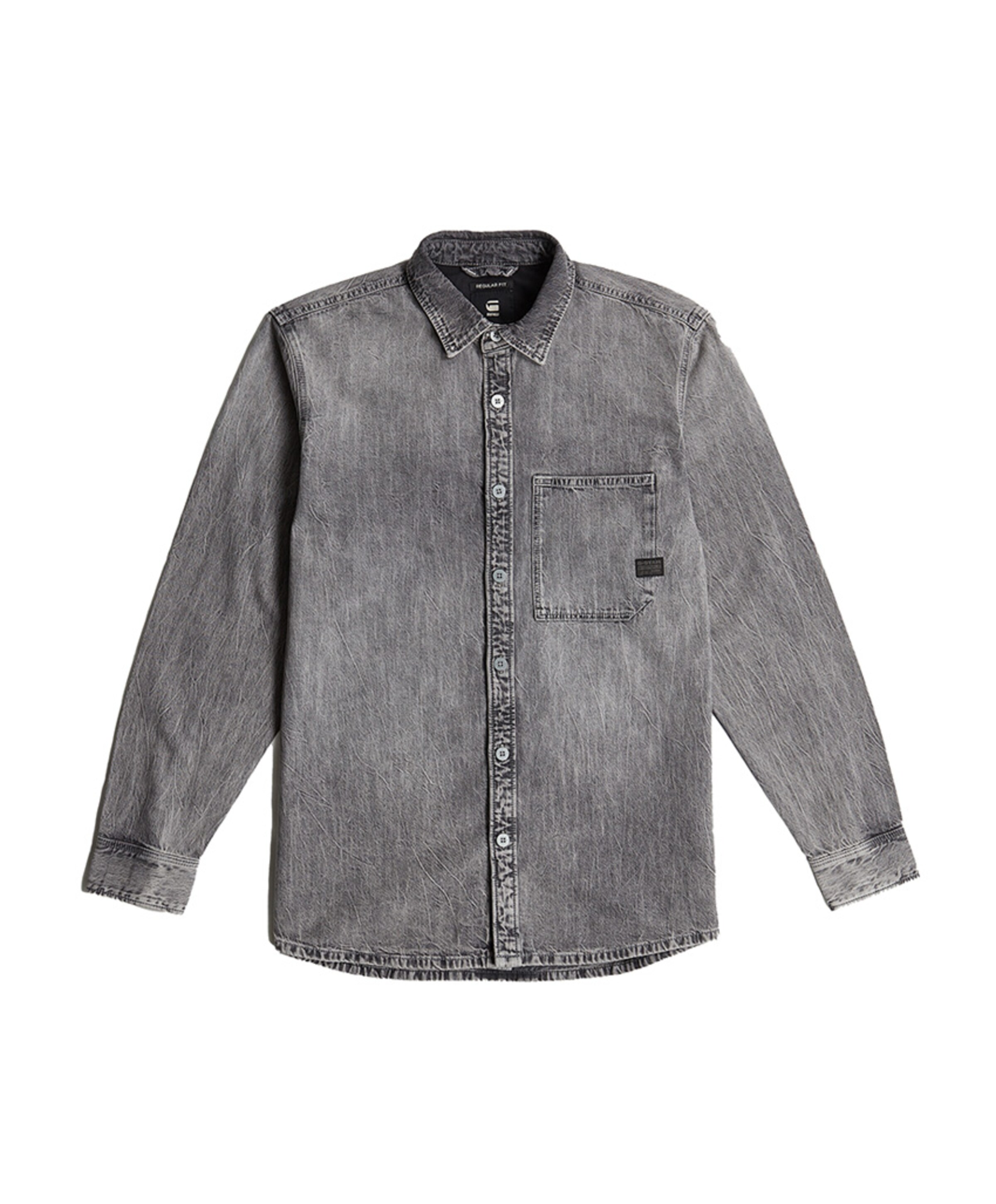 Overhemd lange mouw grijs