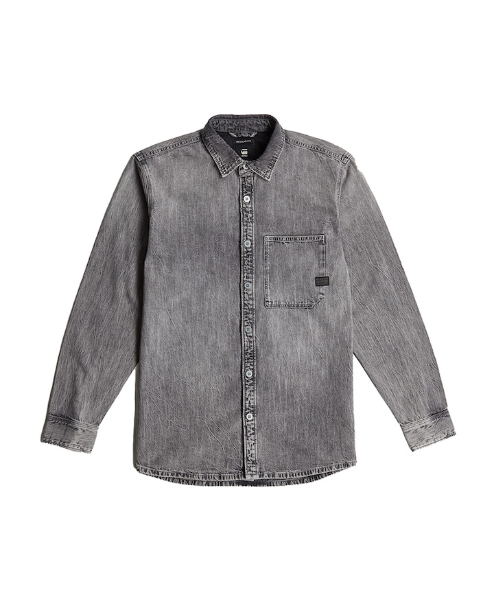 Overhemd lange mouw grijs