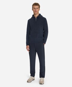 Heren trui met rits blauw