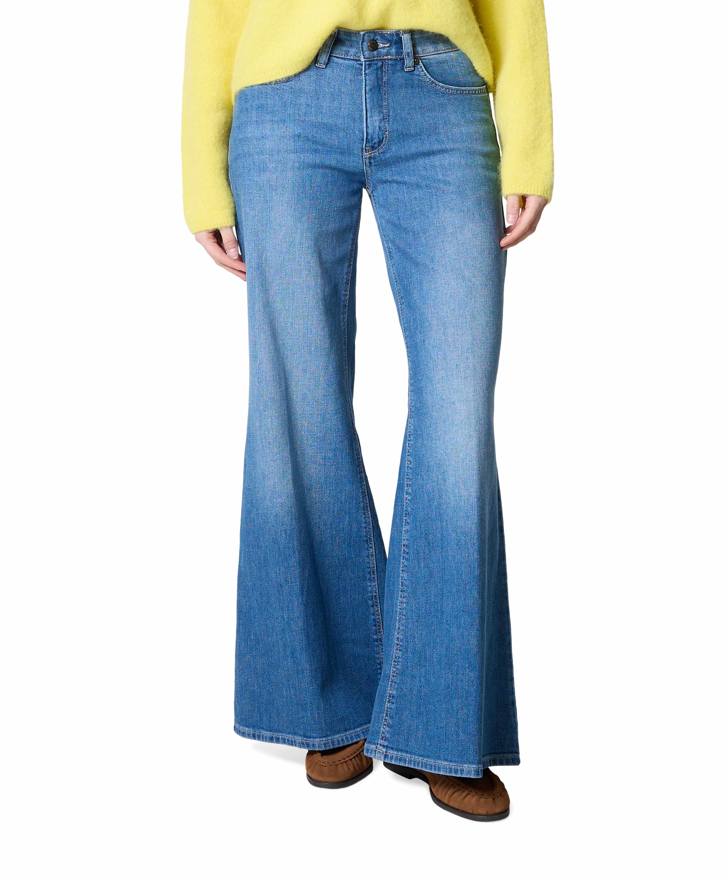 WIDE dames jeans blauw
