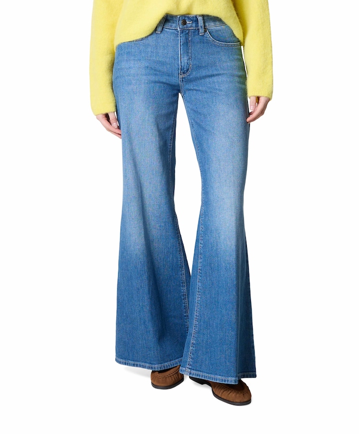 WIDE dames jeans blauw