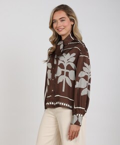 Dames blouse bruin