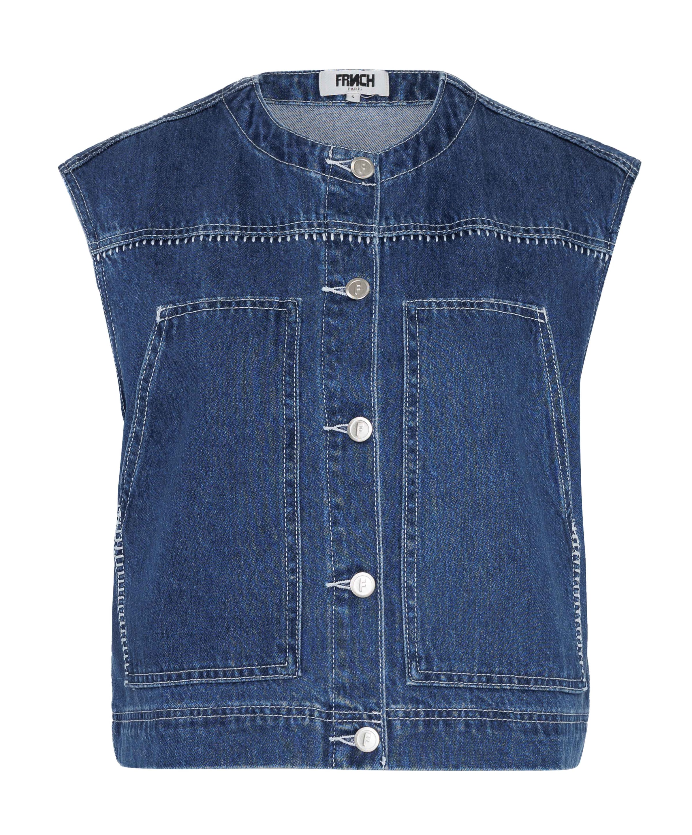 Dames gilet blauw