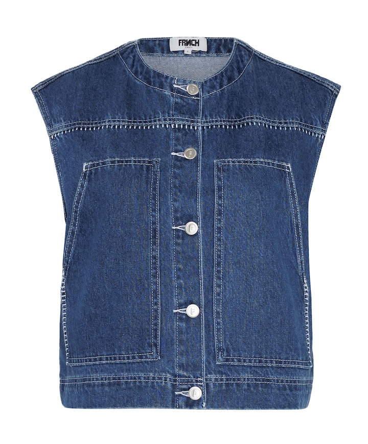 Dames gilet blauw