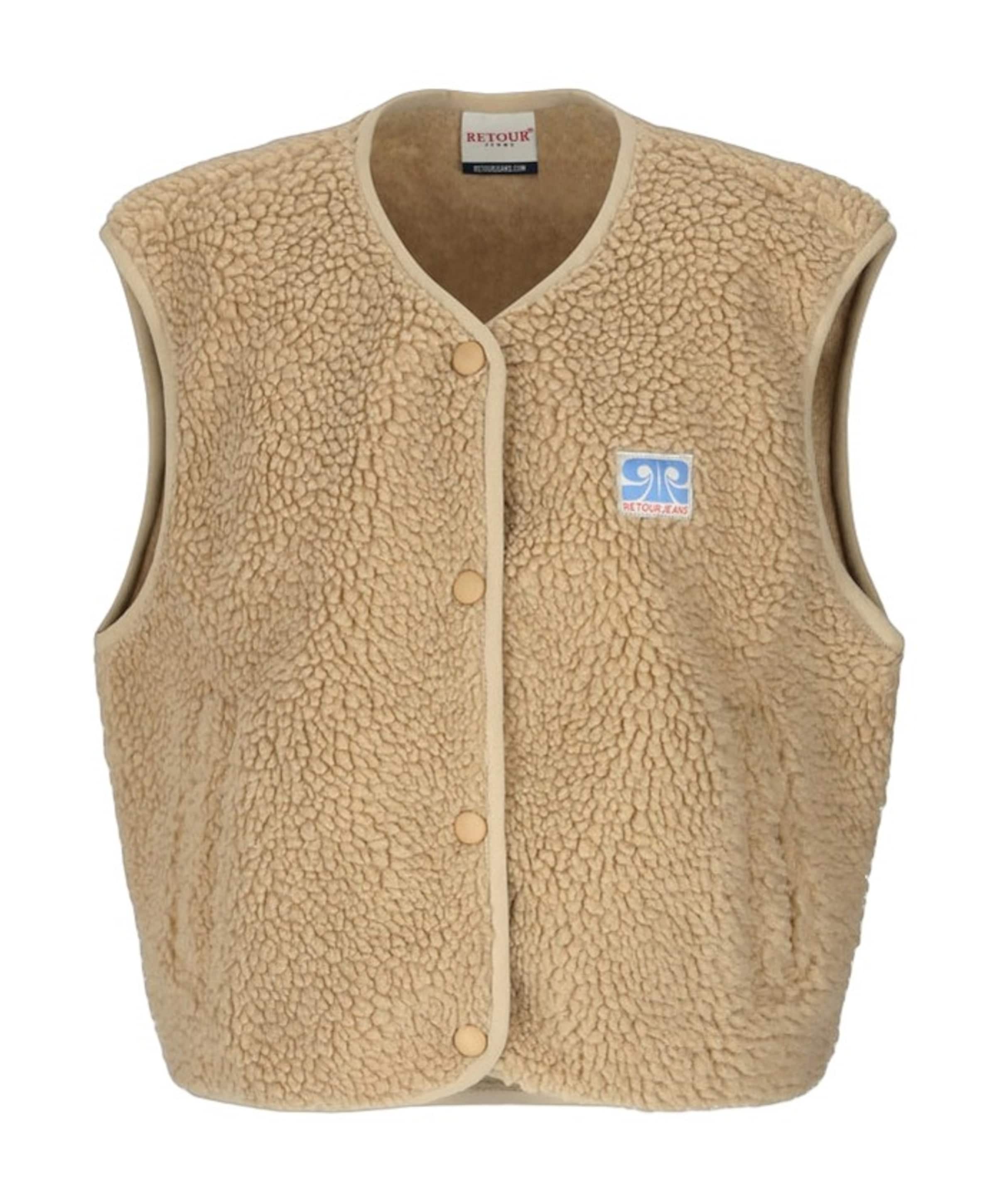 Meisjes bodywarmer beige
