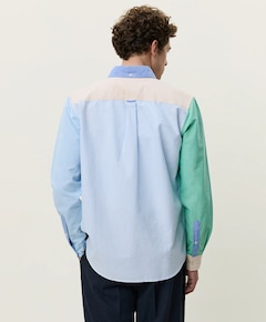 Heren overhemd lange mouw blauw