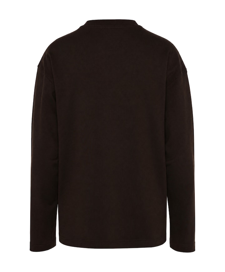Heren longsleeve bruin