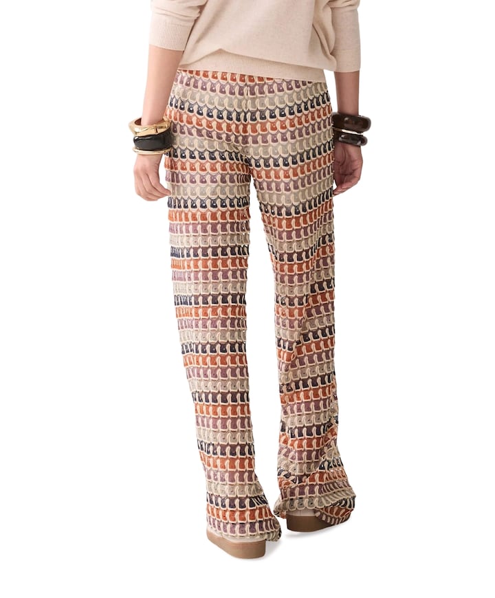 Crochet dames broek multicolor