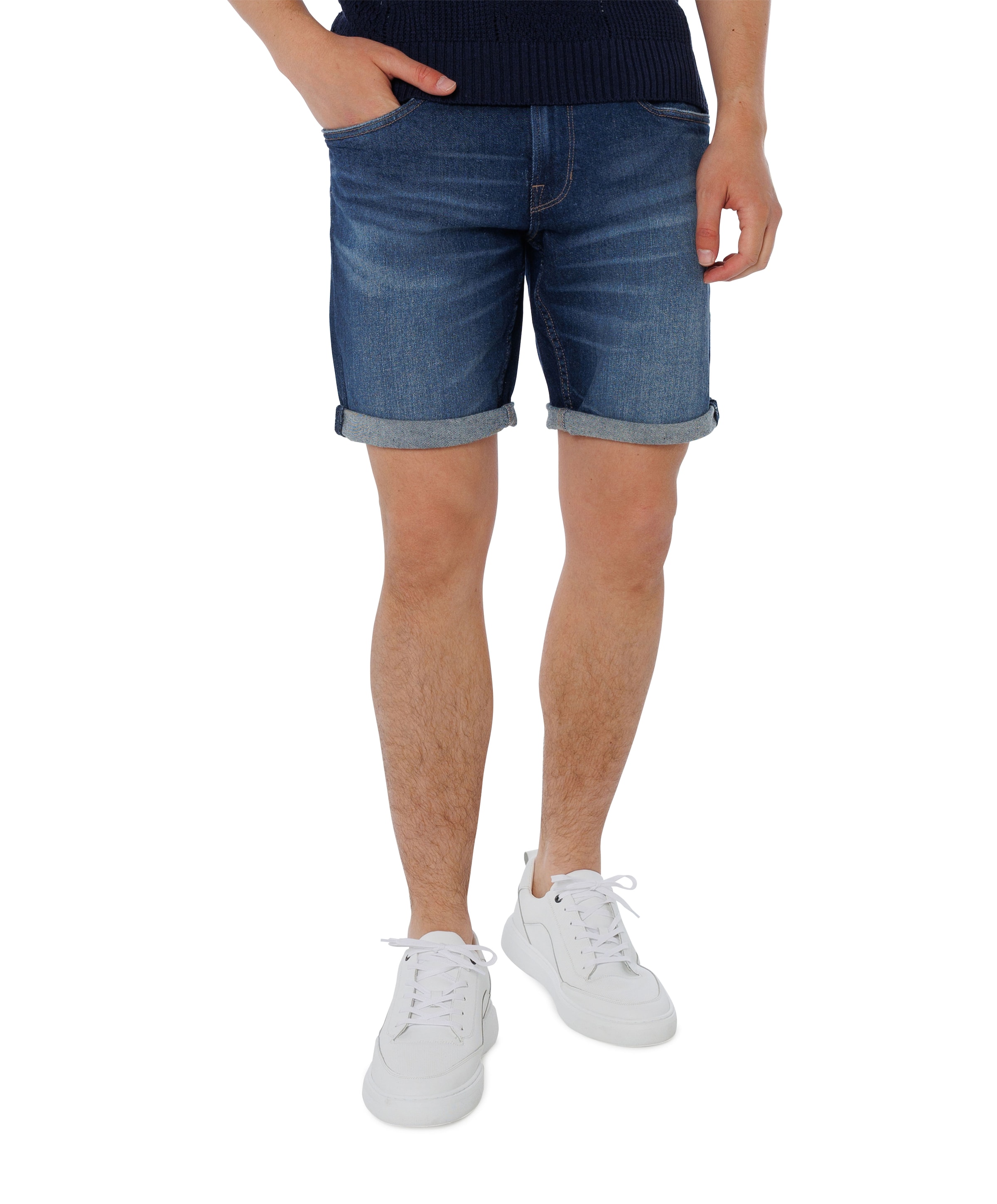 615 col.7158_Russo short heren korte broek blauw