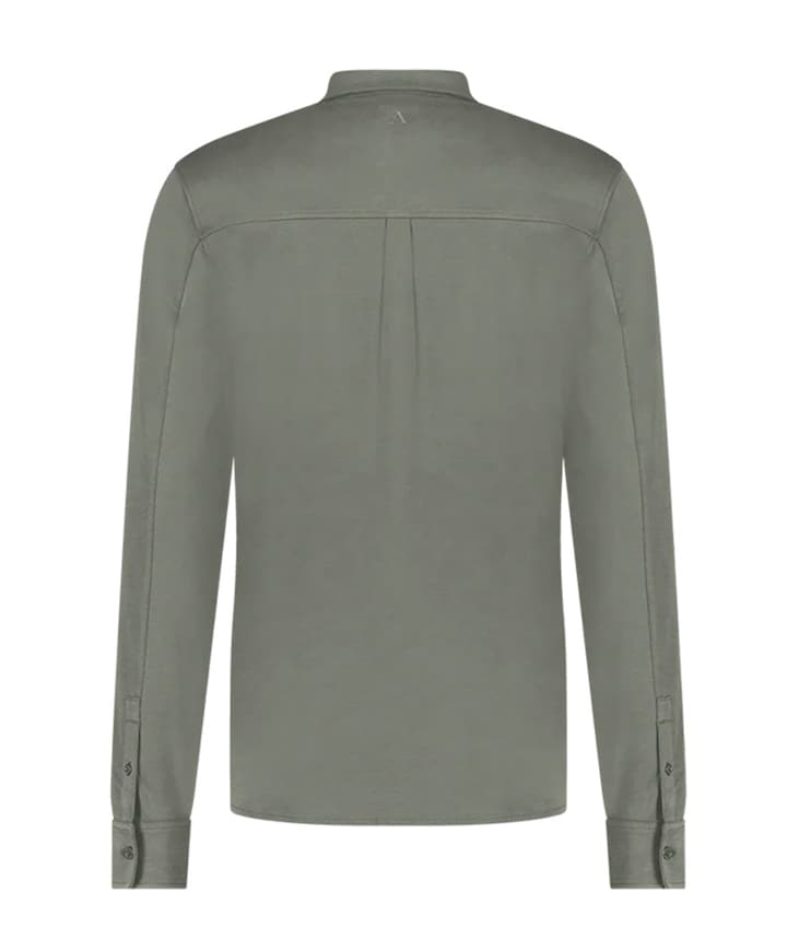 Heren overhemd lange mouw groen