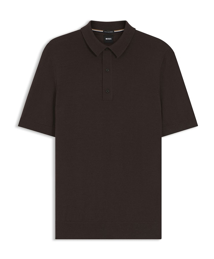 Heren polo bruin